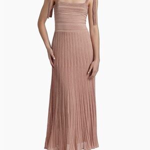 Zimmermann Blush Pleated Maxi Dress